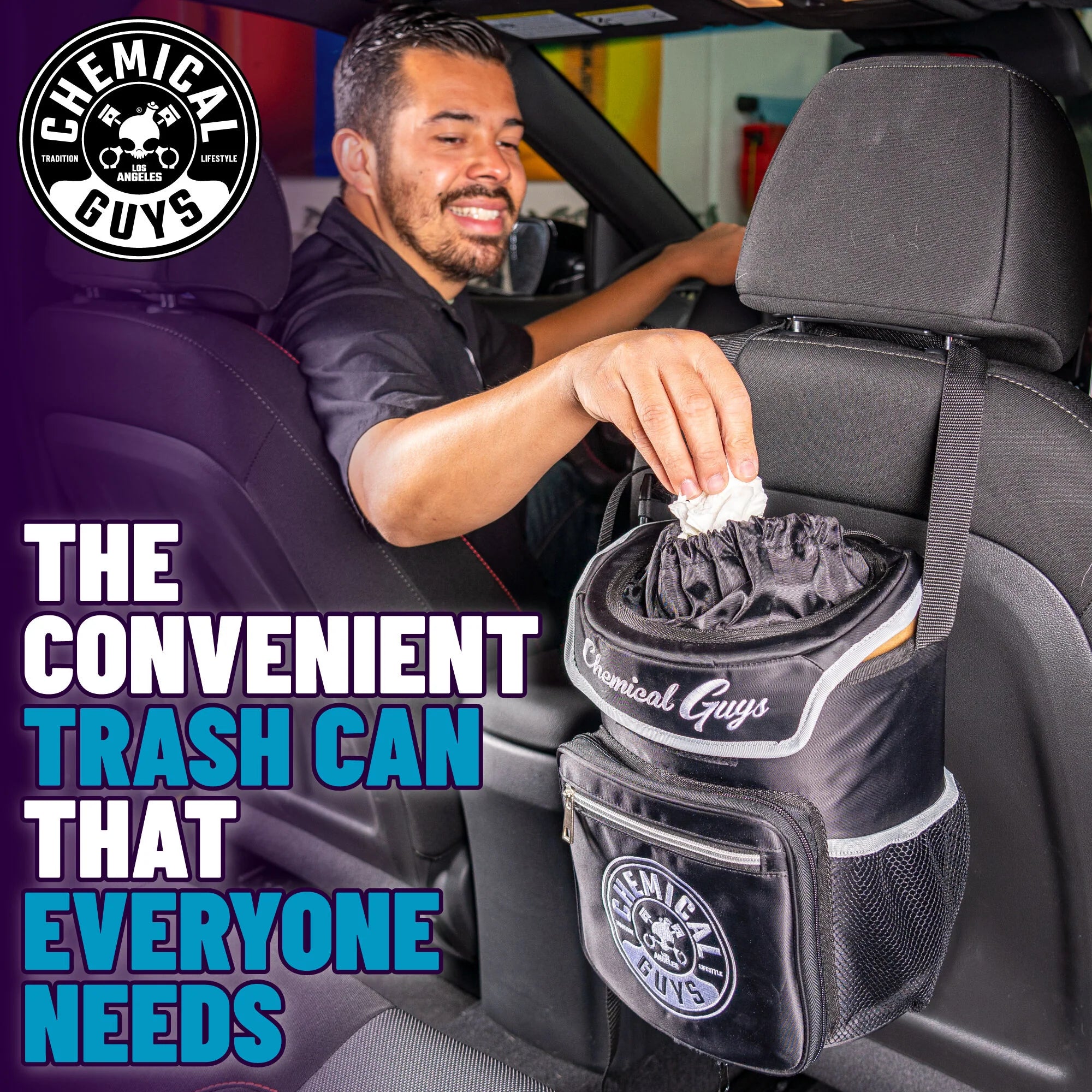 Chemical Guys The Dumpy Universal Storage Bin & Car Trash Can - Image 17