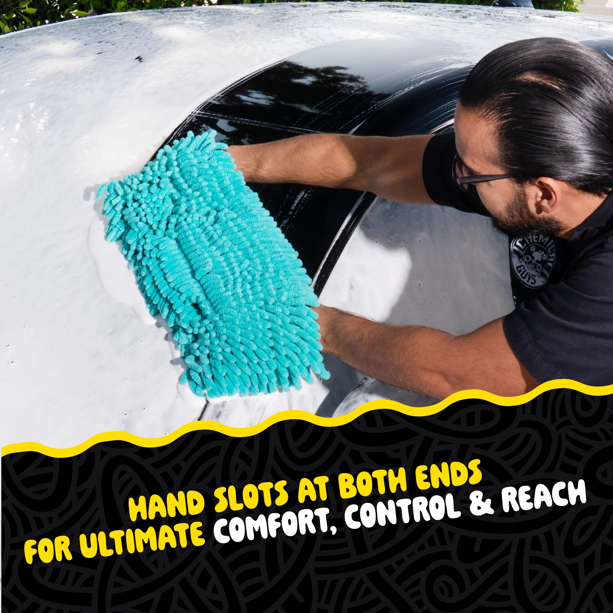 Chemical Guys Big Noodle Grip & Glide Two Handed Wash Mitt - Image 7