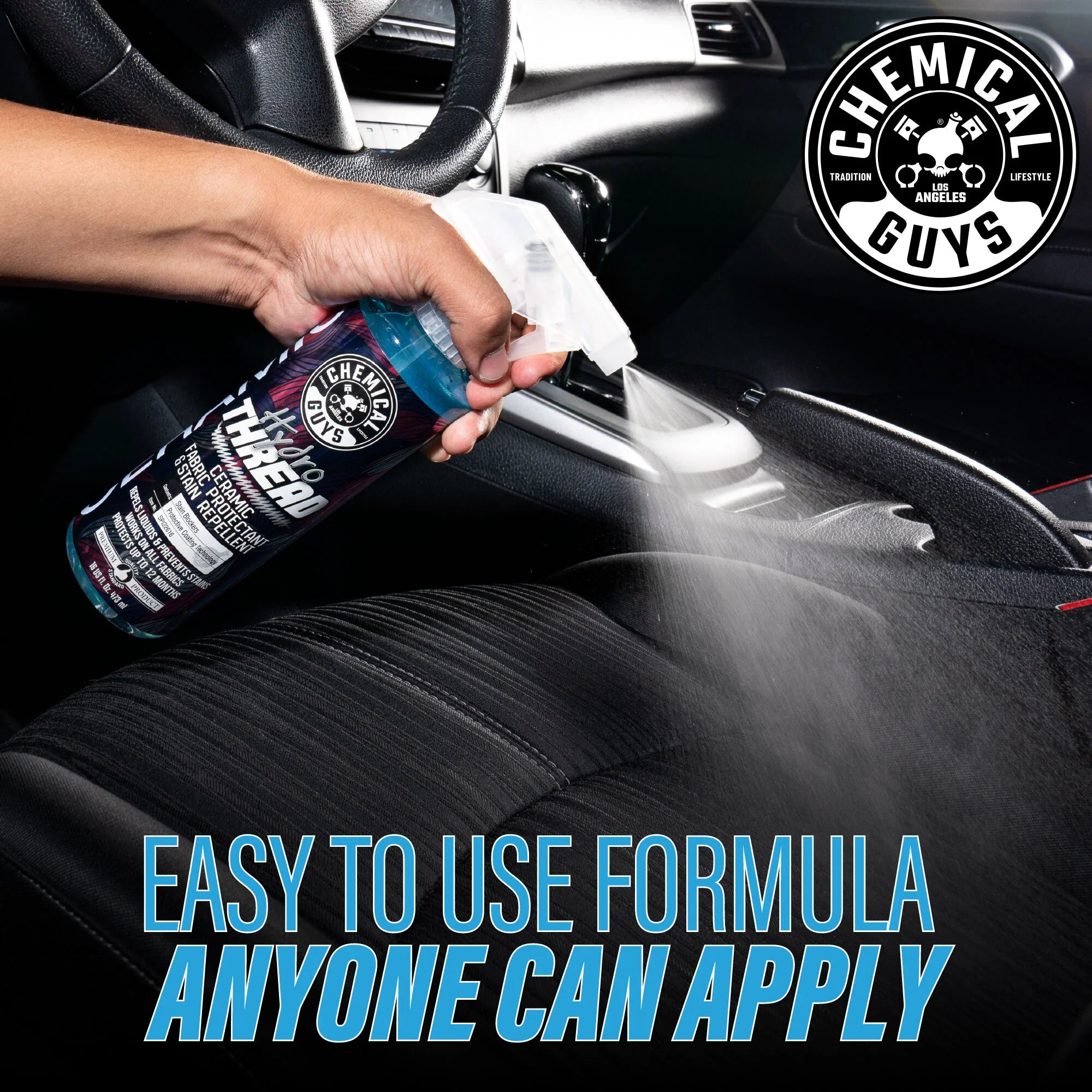 Chemical Guys HydroThread Ceramic Fabric Protectant & Stain Repellent - Image 2