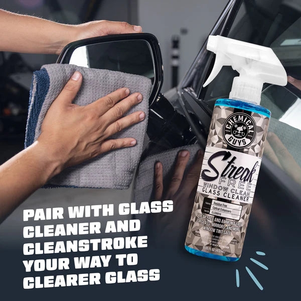 Chemical Guys CleanStroke Dual-Sided Microfiber Glass Towel 2-Pack - Image 6