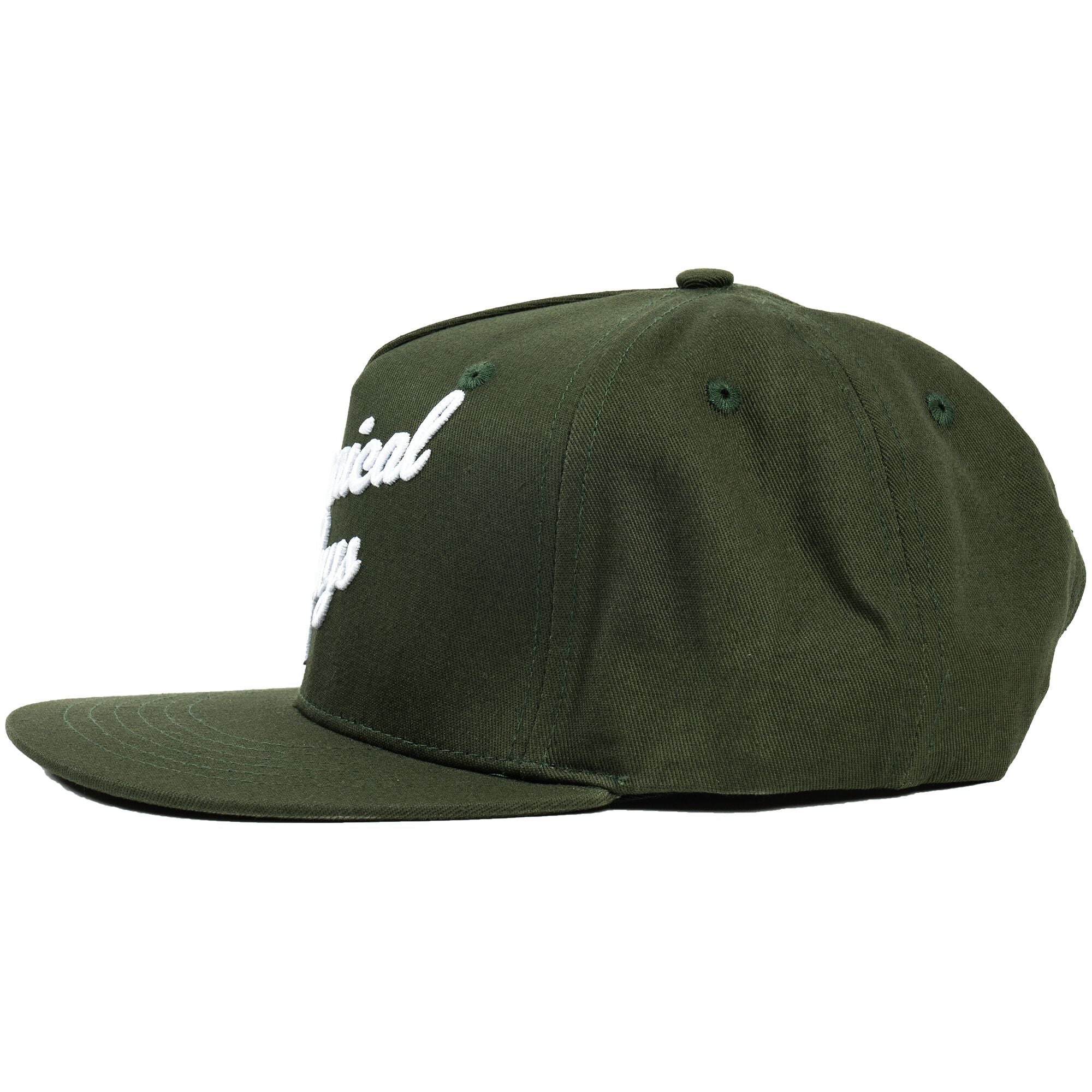 Chemical Guys Snap-It-Back Olive Green Script Hat - Image 2