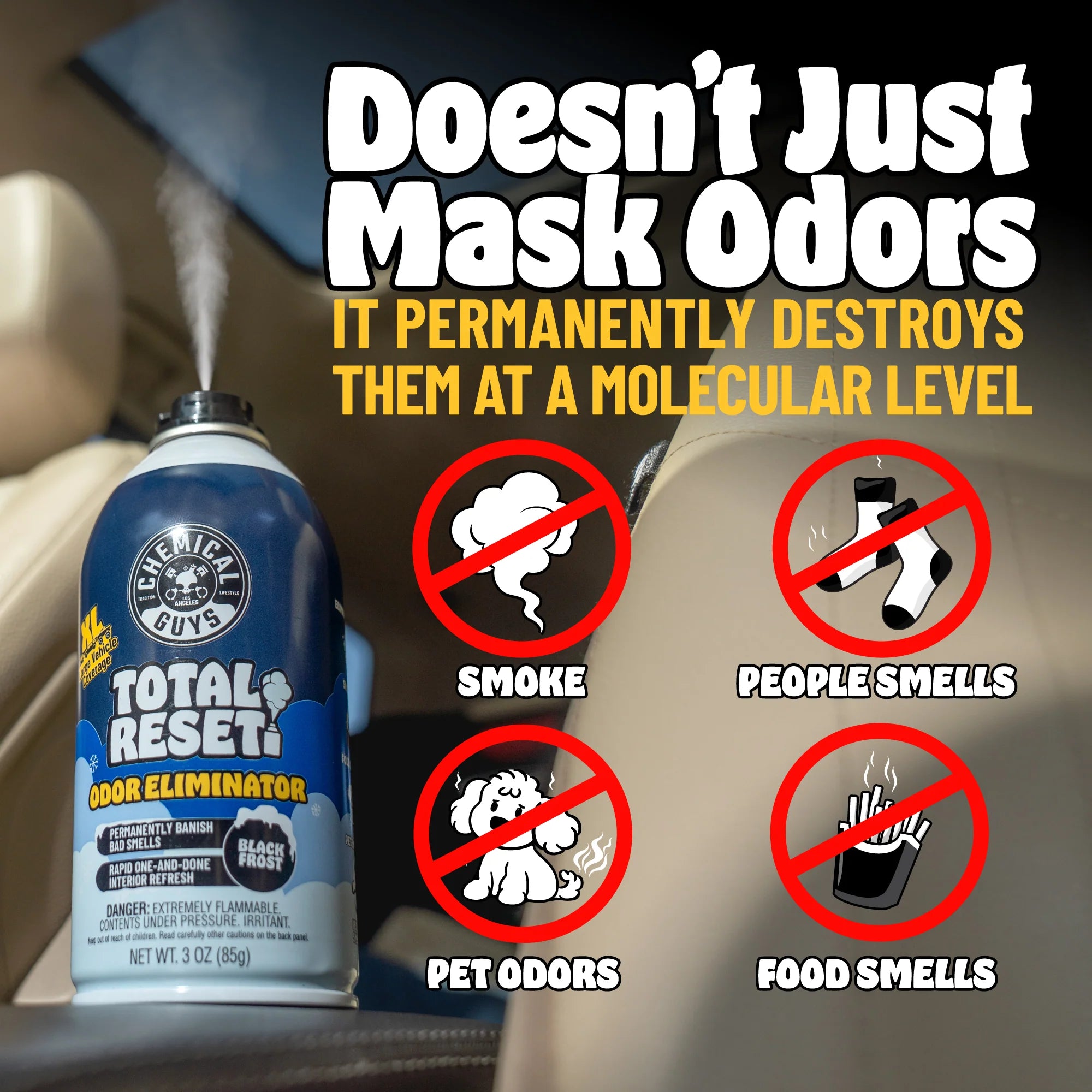 Chemical Guys Total Reset Odor Eliminator - Black Frost Scent - Image 2