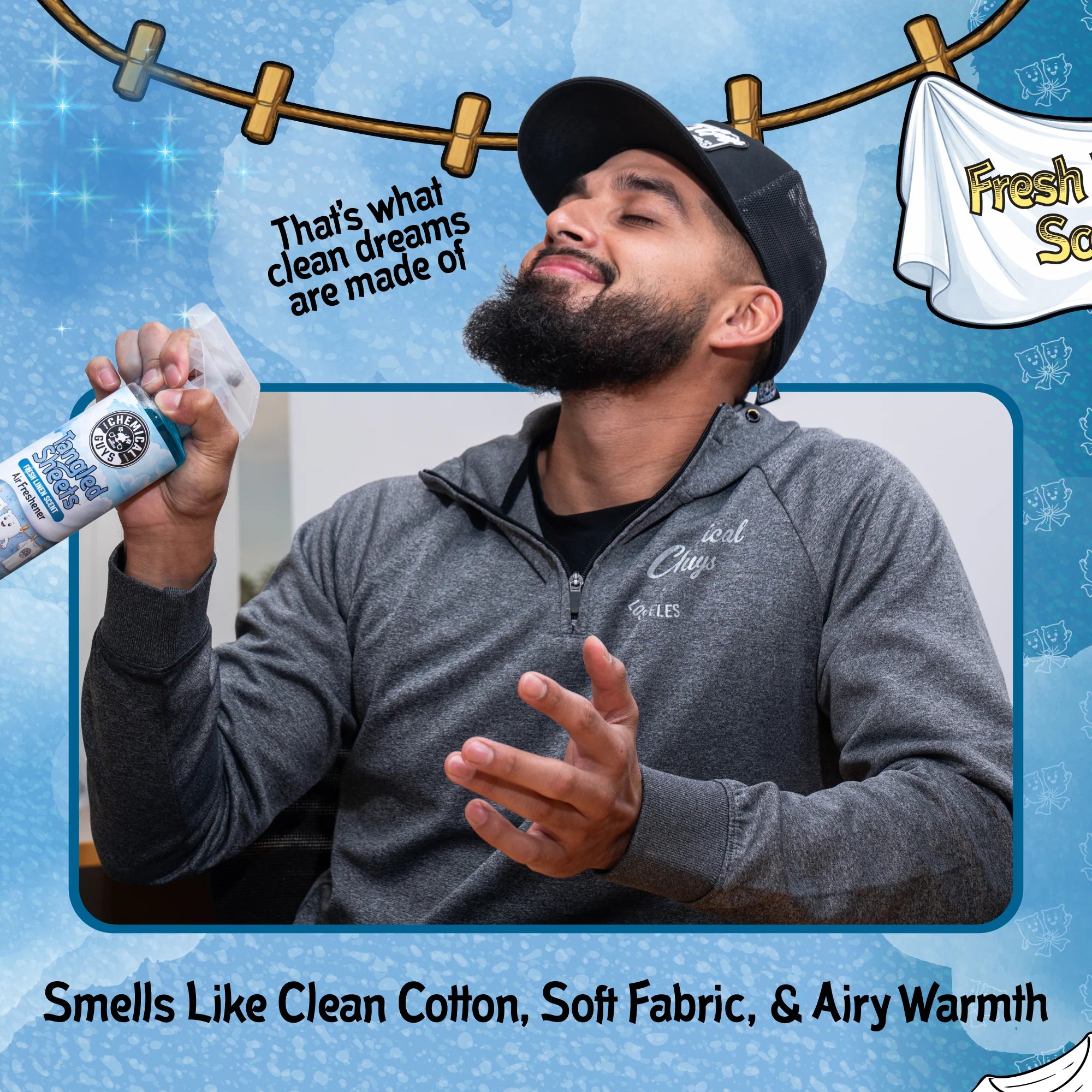 Chemical Guys Tangled Sheets Fresh Linen Scent Air Freshener Spray - Image 3