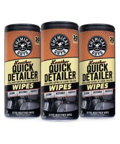 Chemical Guys Leather Quick Detailer Wipes 3-Pack Kit