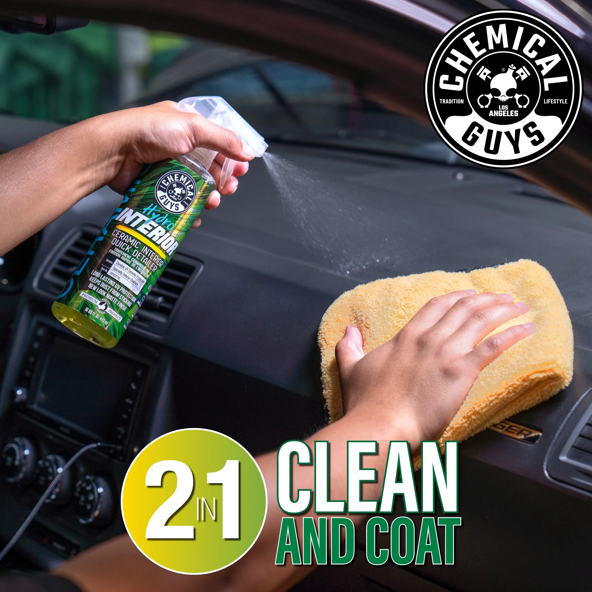 Chemical Guys HydroInterior Ceramic Quick Detailer - Image 3