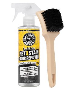 Chemical Guys Furbidden Pet Stain & Odor Remover + Nifty Brush Kit