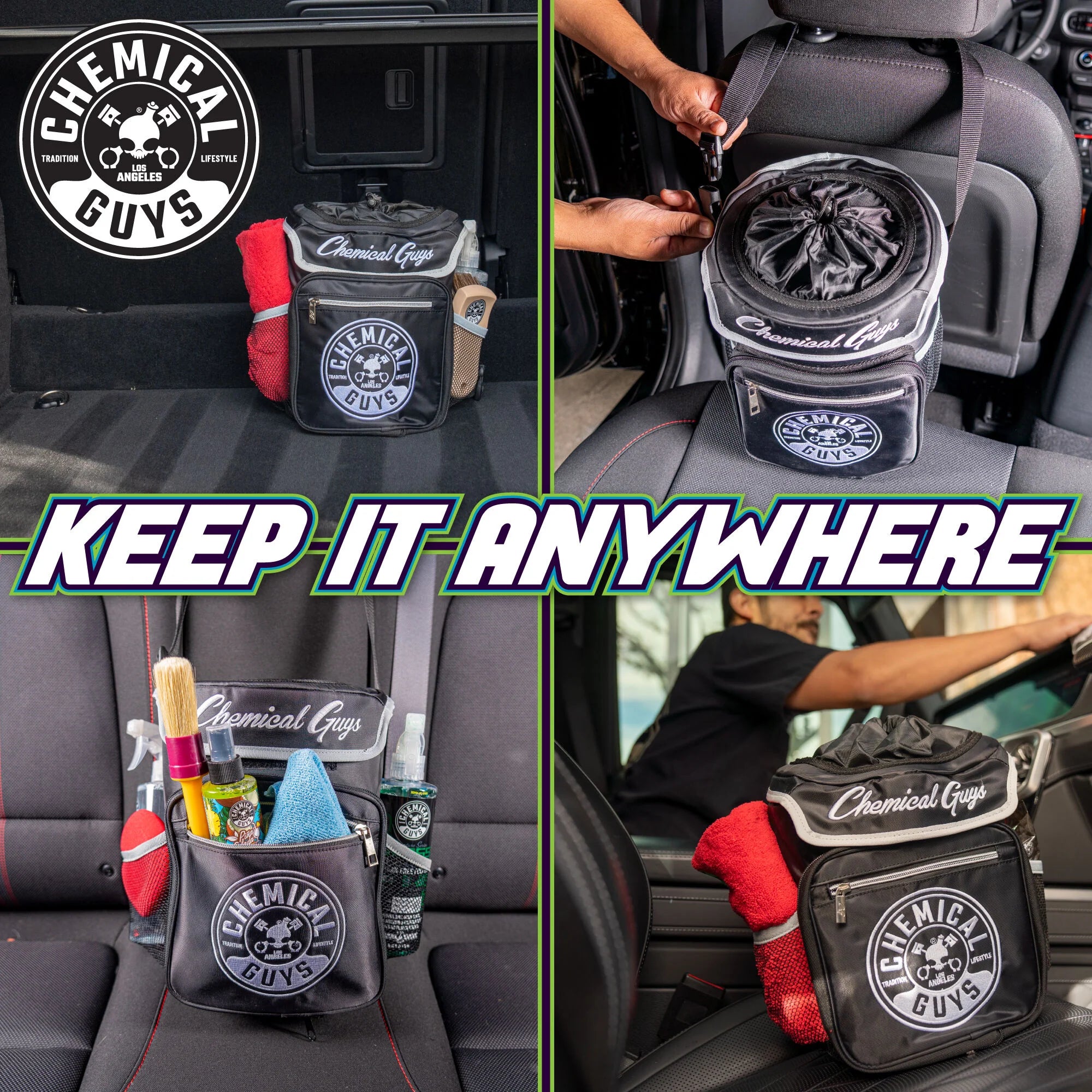 Chemical Guys The Dumpy Universal Storage Bin & Car Trash Can - Image 3