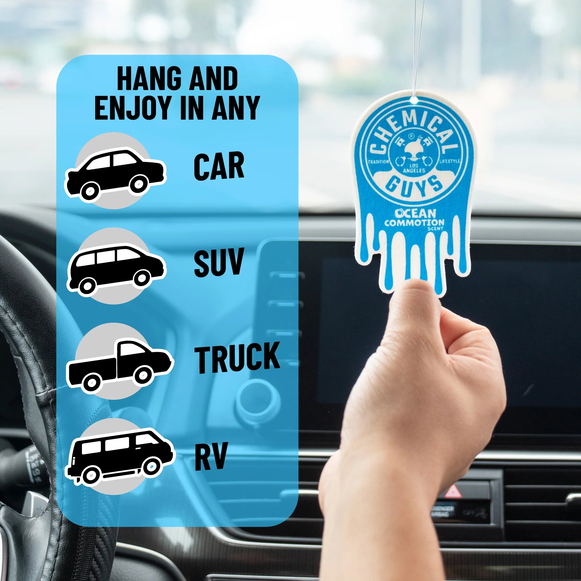 Chemical Guys Ocean Commotion Hanging Air Freshener - Image 4