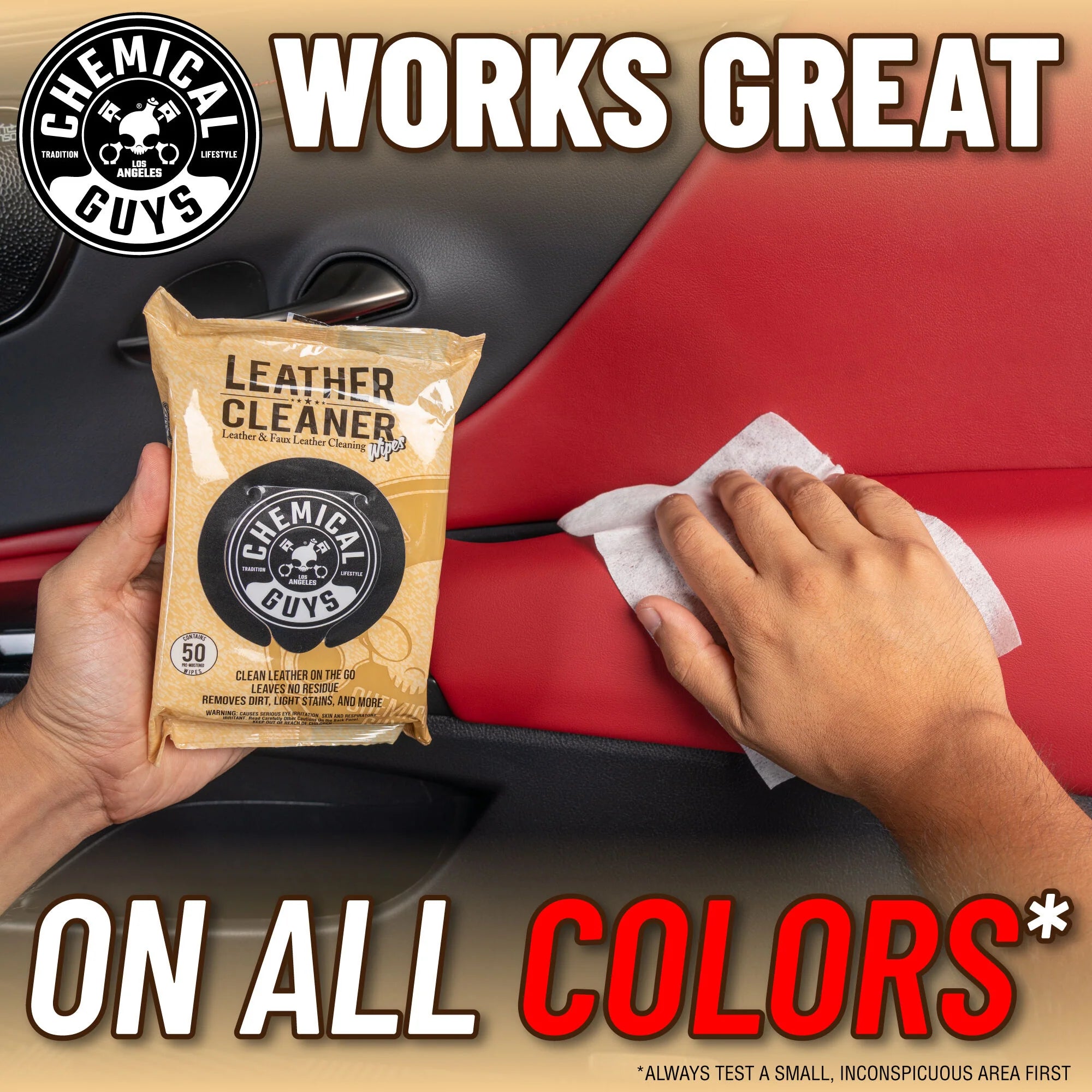 Chemical Guys Leather Cleaner Wipes - Image 11
