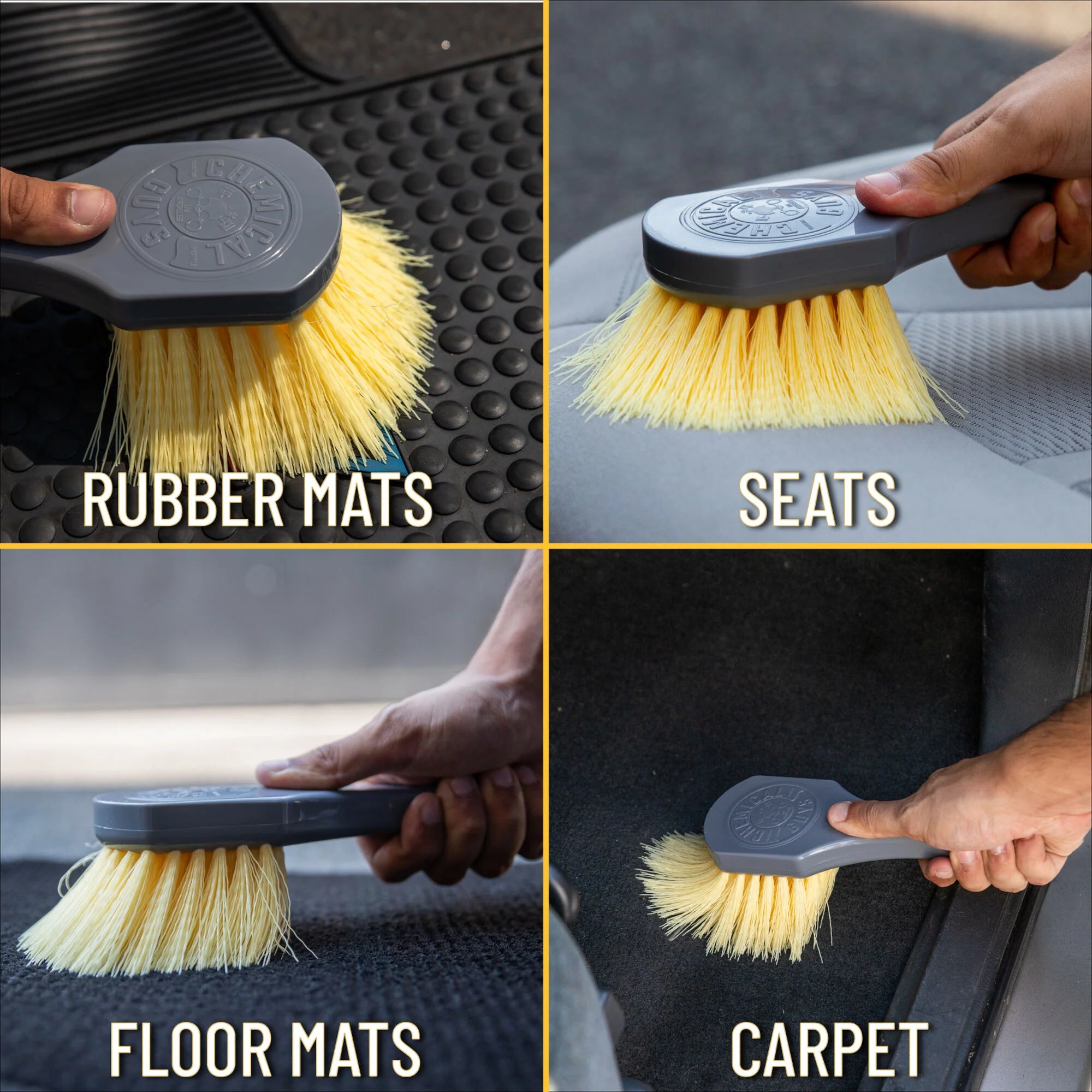 Chemical Guys Nice & Stiff Heavy Duty Carpet & Interior Brush - Image 5