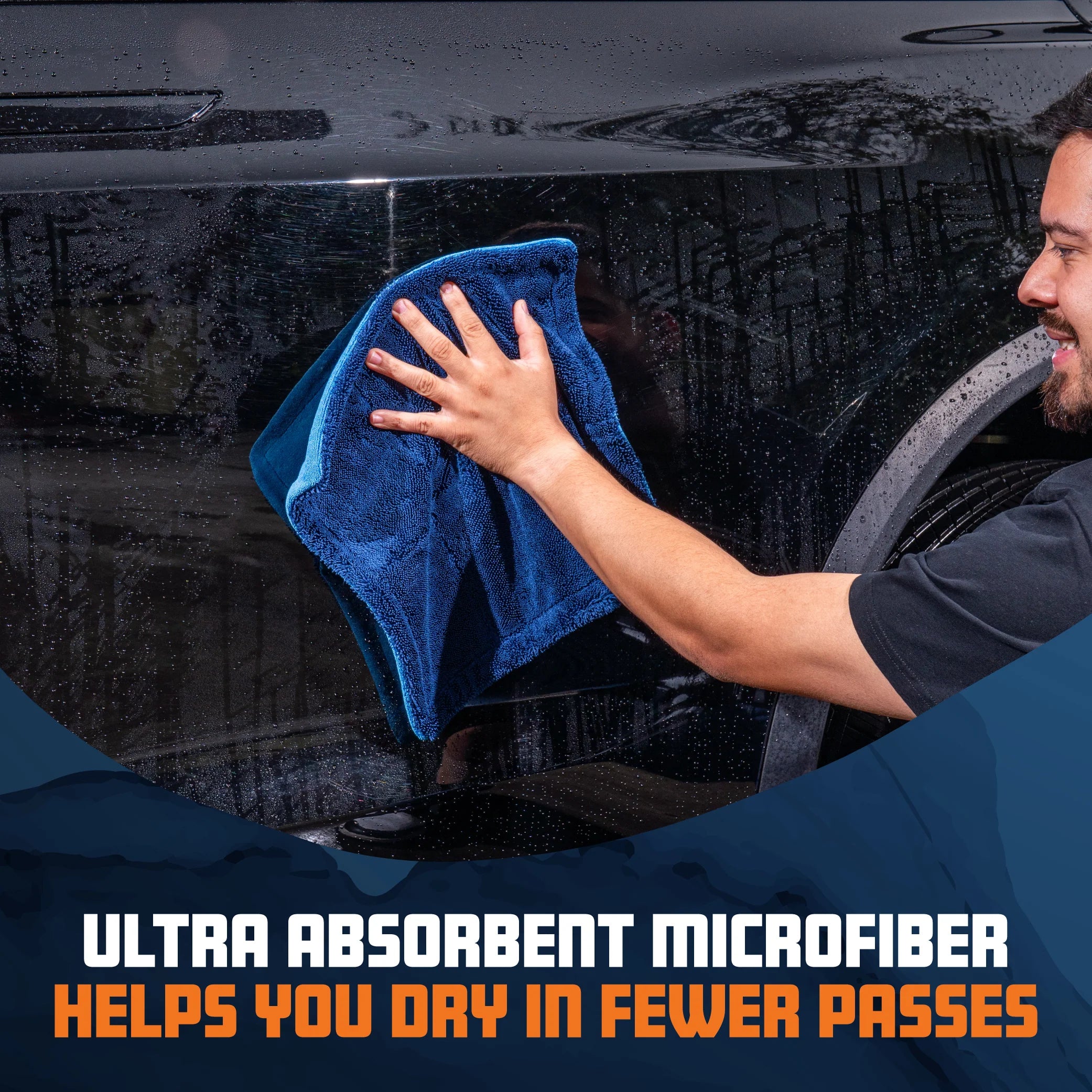 Chemical Guys Little Megalodon Multi-Purpose Microfiber Towel 2-Pack - Image 5