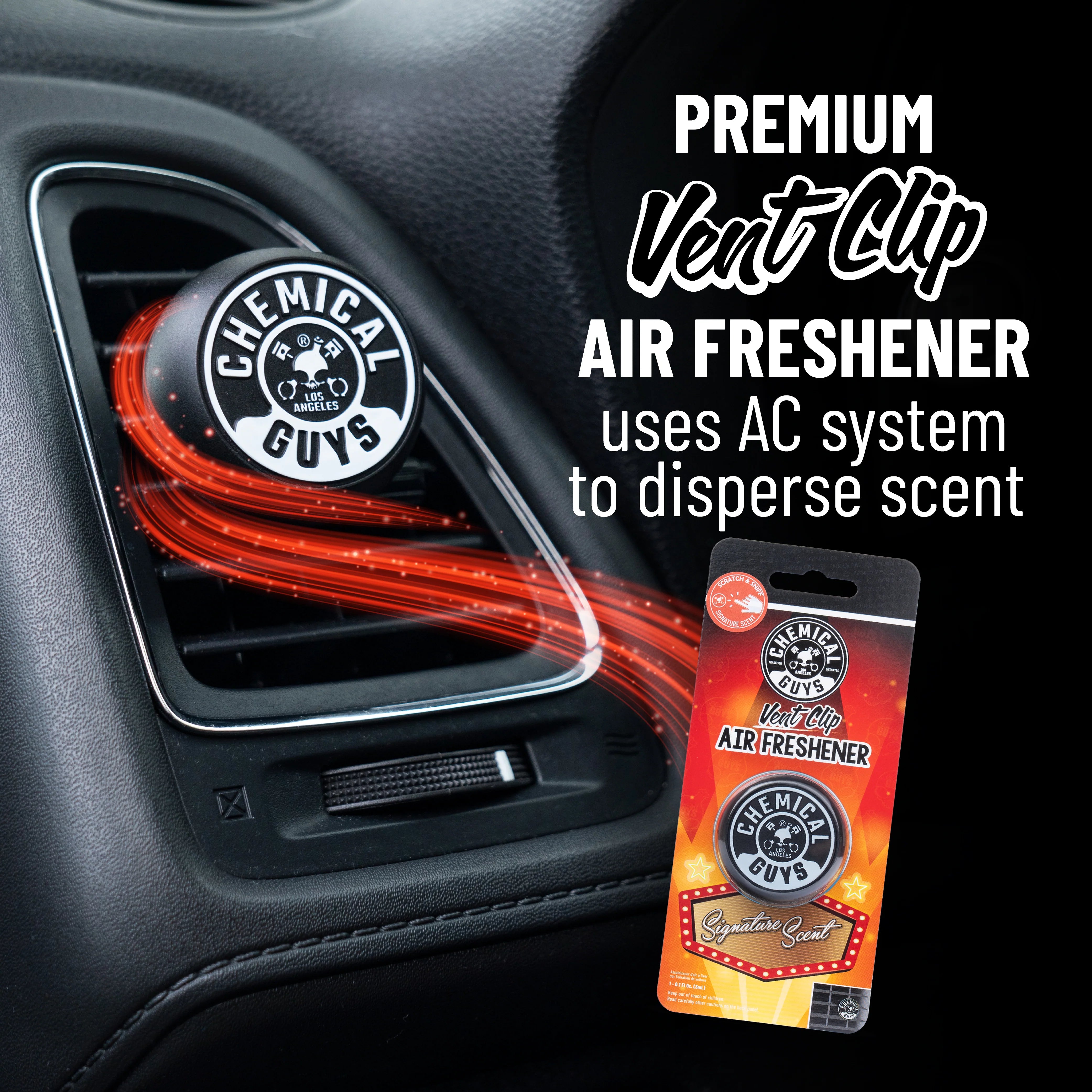 Chemical Guys Signature Scent Vent Clip Air Freshener - Image 3