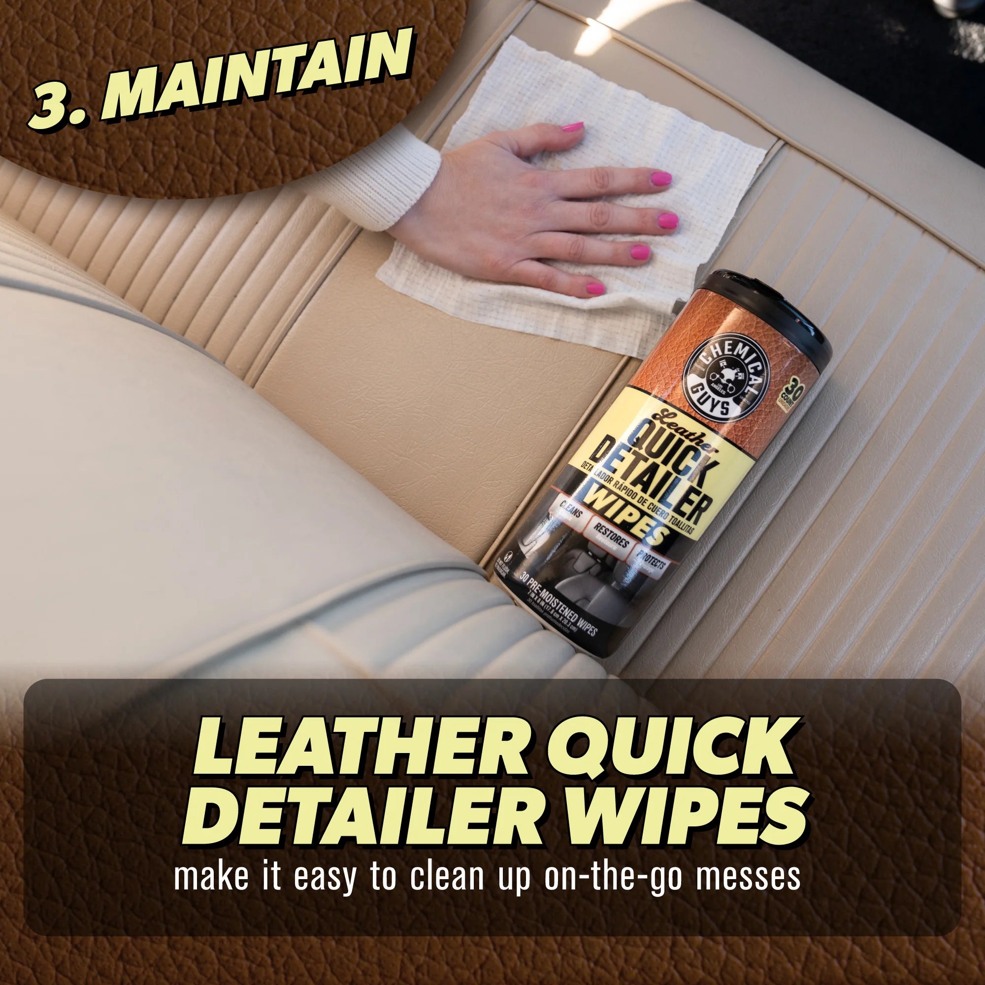 Chemical Guys Clean, Condition, & Maintain Leather Care Kit - Image 4