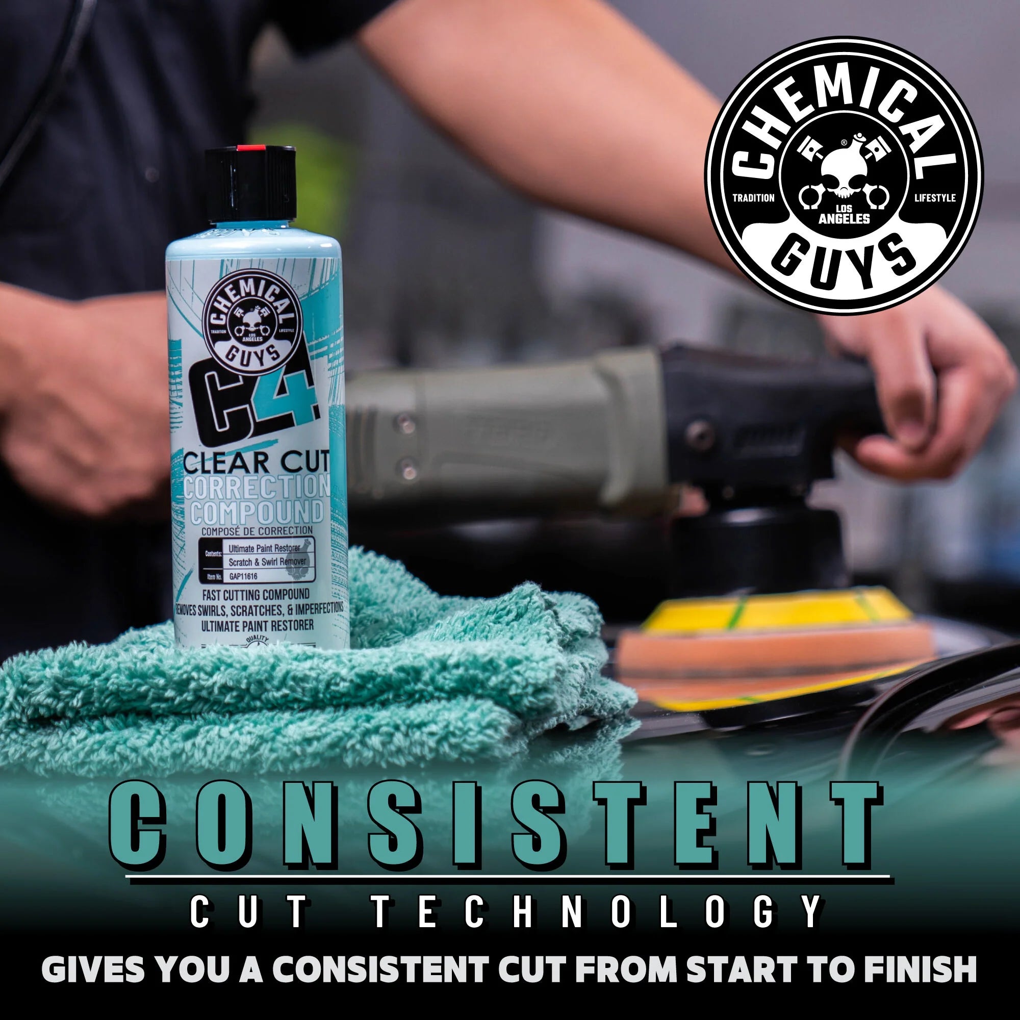 Chemical Guys C4 Clear Cut Correction Compound - Image 5