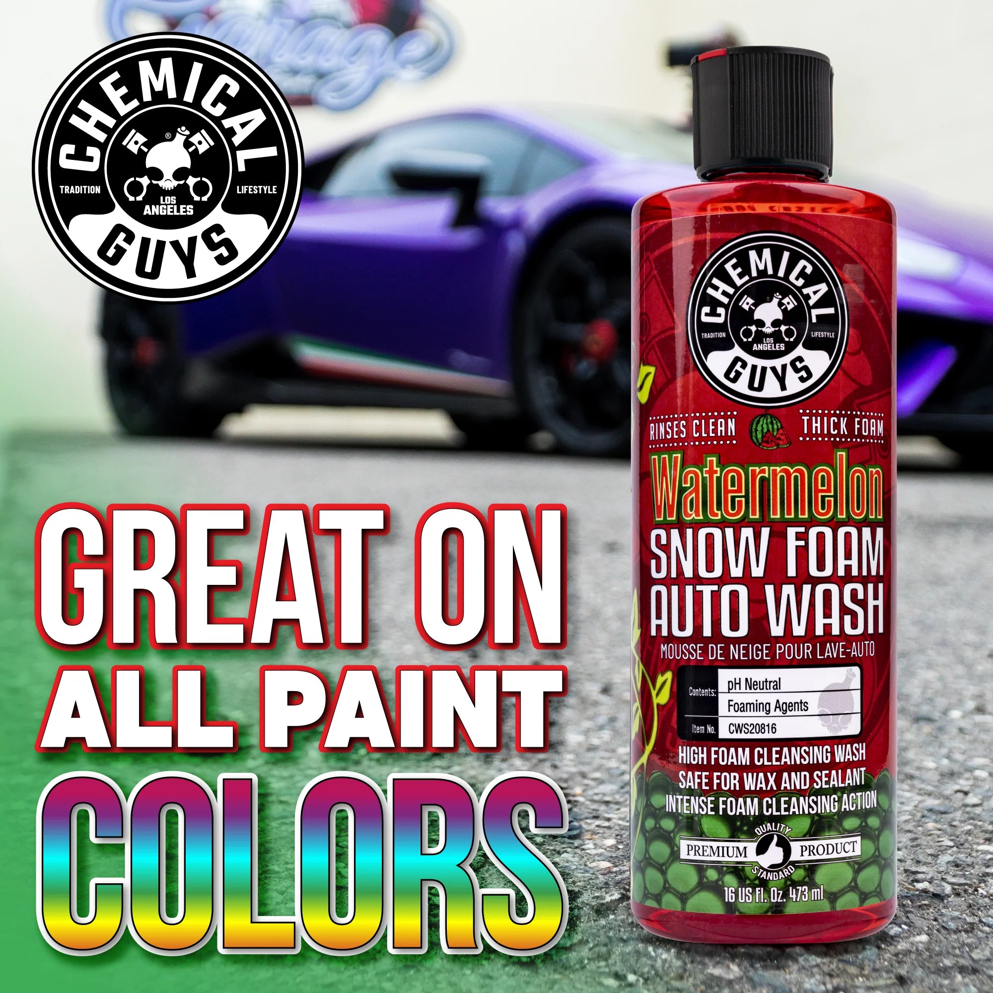 Chemical Guys Watermelon Snow Foam Auto Wash - Image 8