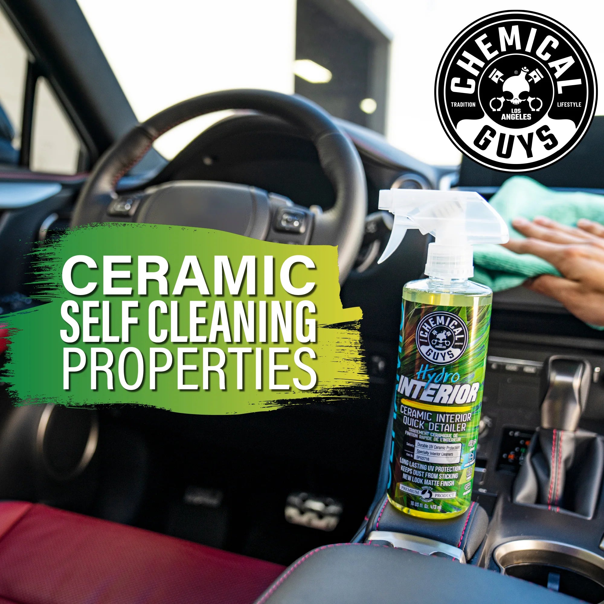 Chemical Guys HydroInterior Ceramic Quick Detailer - Image 8