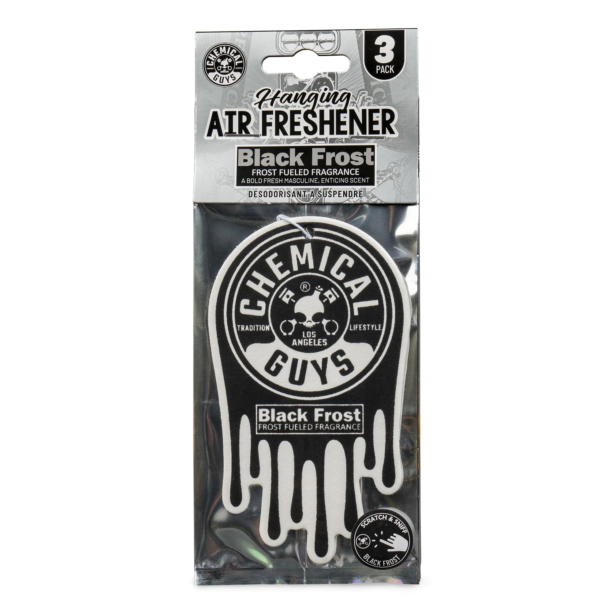 Chemical Guys Black Frost Hanging Air Freshener Pack