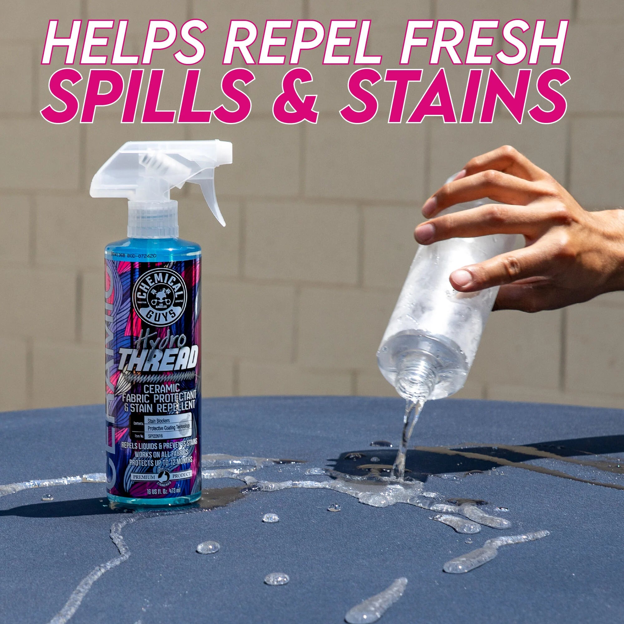 Chemical Guys HydroThread Ceramic Fabric Protectant & Stain Repellent - Image 5