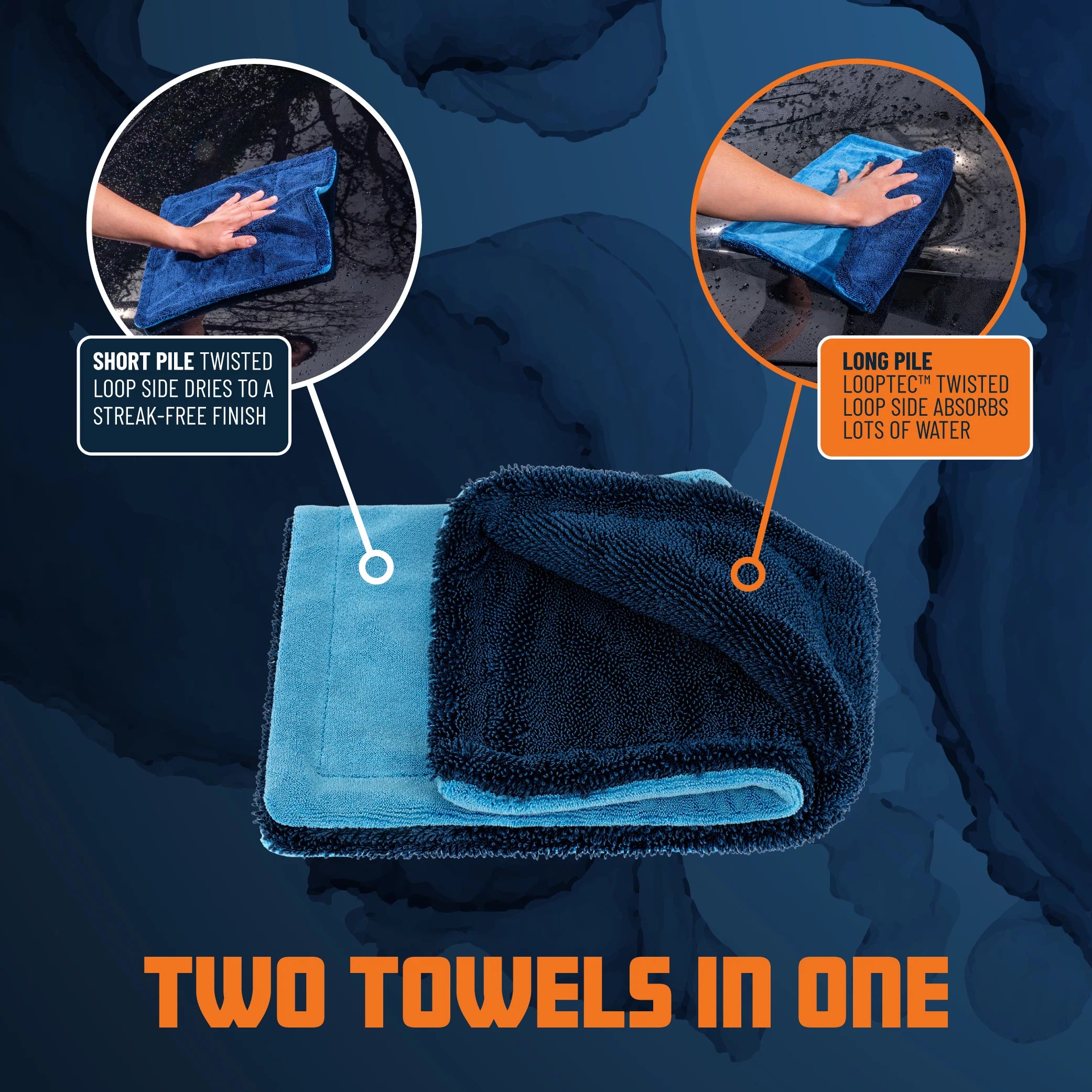 Chemical Guys Little Megalodon Multi-Purpose Microfiber Towel 2-Pack - Image 3