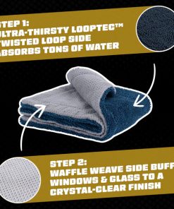 Alternative view of Chemical Guys CleanStroke Dual-Sided Microfiber Glass Towel 2-Pack