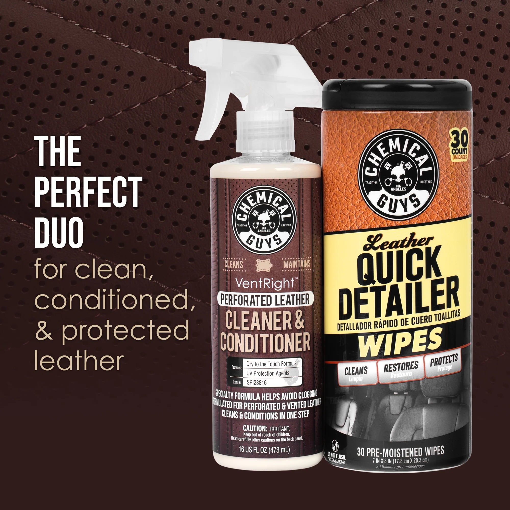 Chemical Guys Perforated Leather Quick Detail Kit - Image 4