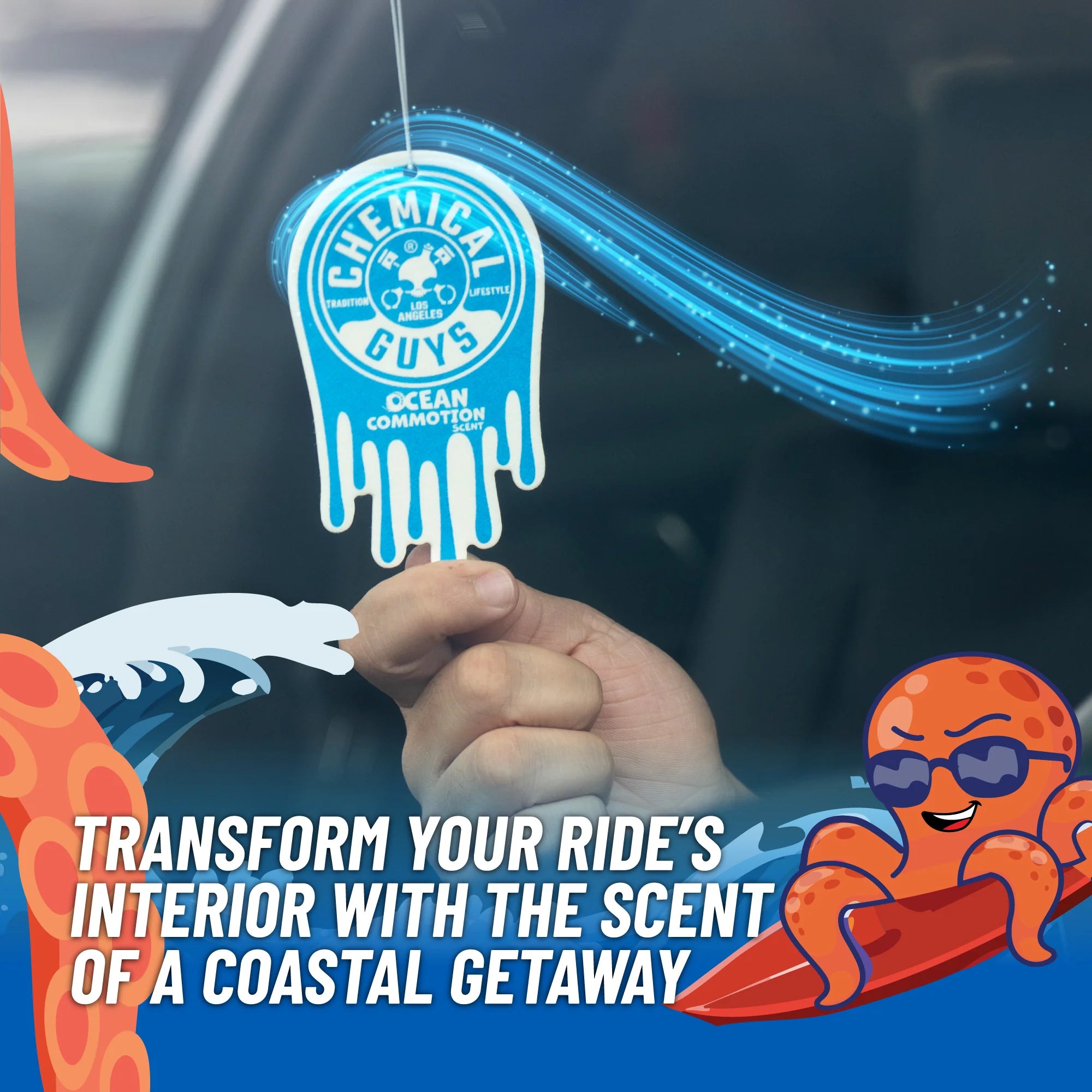 Chemical Guys Ocean Commotion Hanging Air Freshener - Image 2