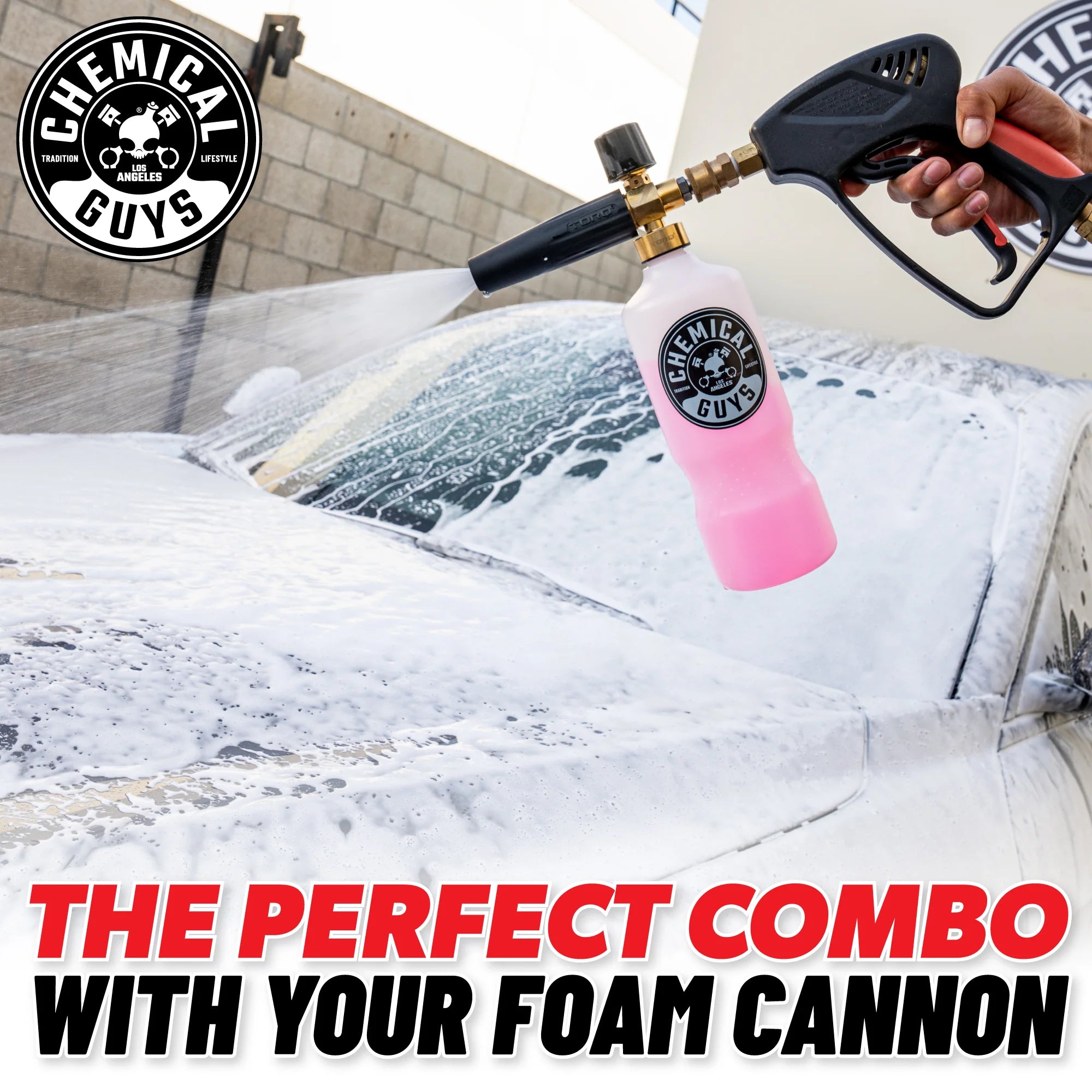 Chemical Guys Power Spray Snow Foam Cannon w/ Mr Pink Shampoo Bundle - Image 4