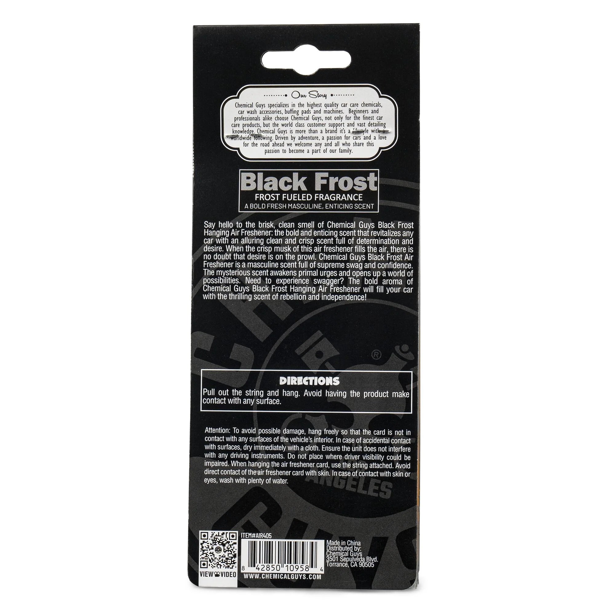 Chemical Guys Black Frost Hanging Air Freshener Pack - Image 2