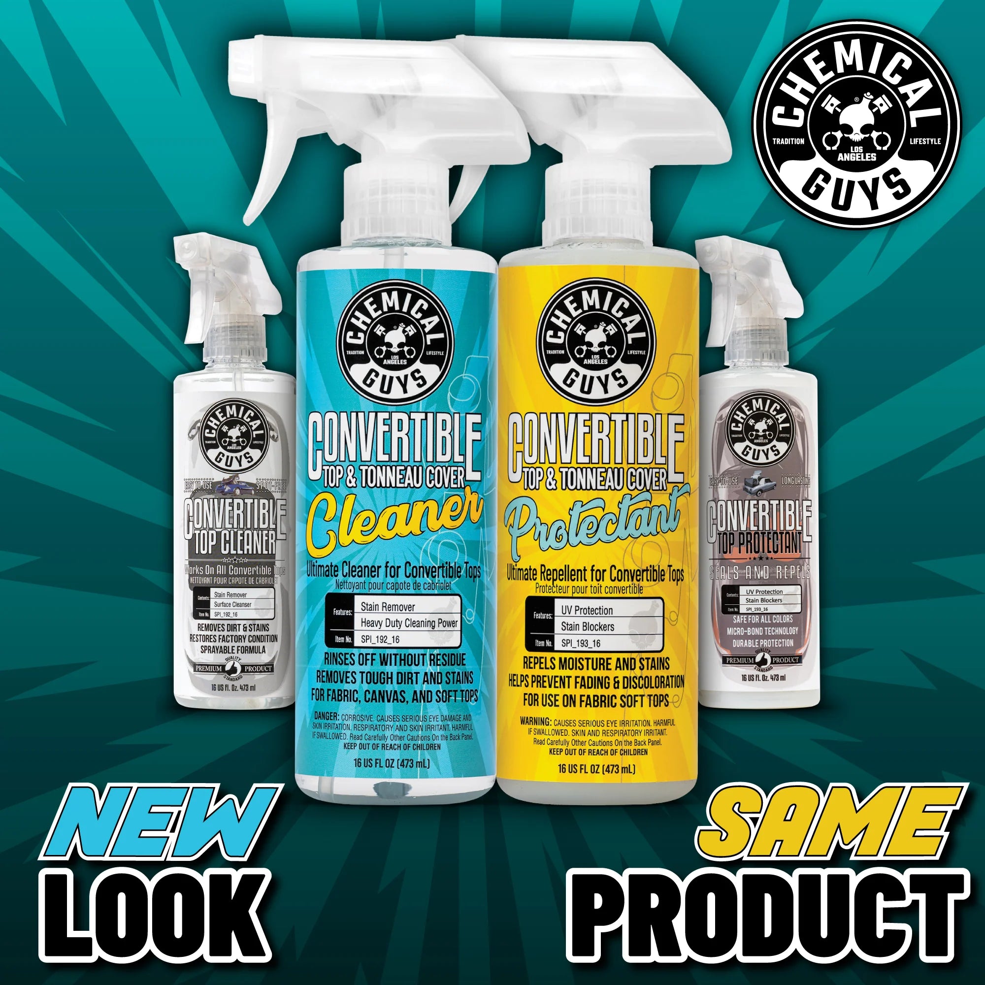 Chemical Guys Ragtop Renew Convertible Top Cleaner & Protectant Bundle - Image 5