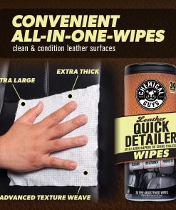 Alternative view of Chemical Guys Leather Quick Detailer Canister Wipes