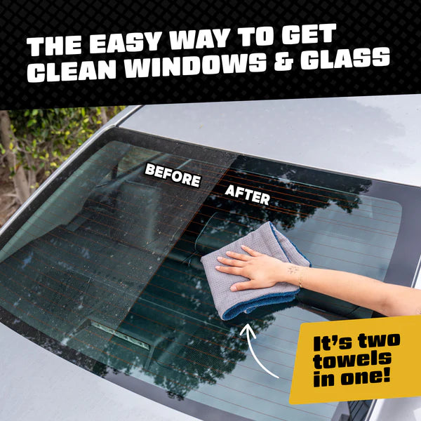 Chemical Guys CleanStroke Dual-Sided Microfiber Glass Towel 2-Pack - Image 3
