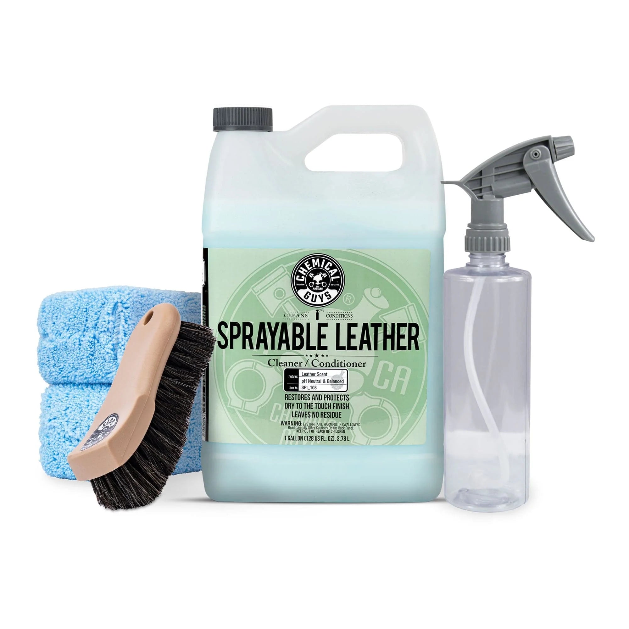 Chemical Guys Sprayable Leather Cleaner & Conditioner Gallon with FREE Accessories