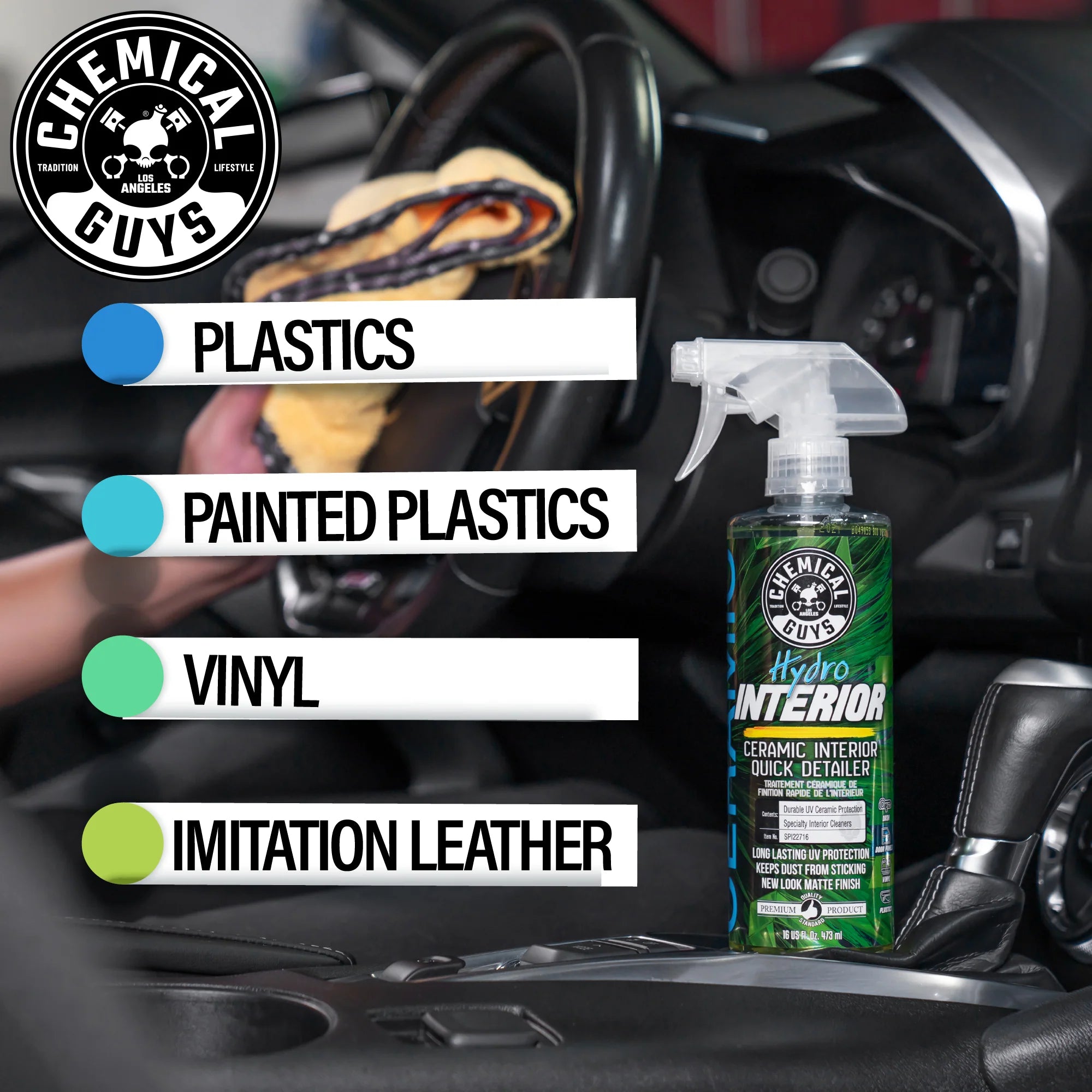 Chemical Guys HydroInterior Ceramic Quick Detailer - Image 11