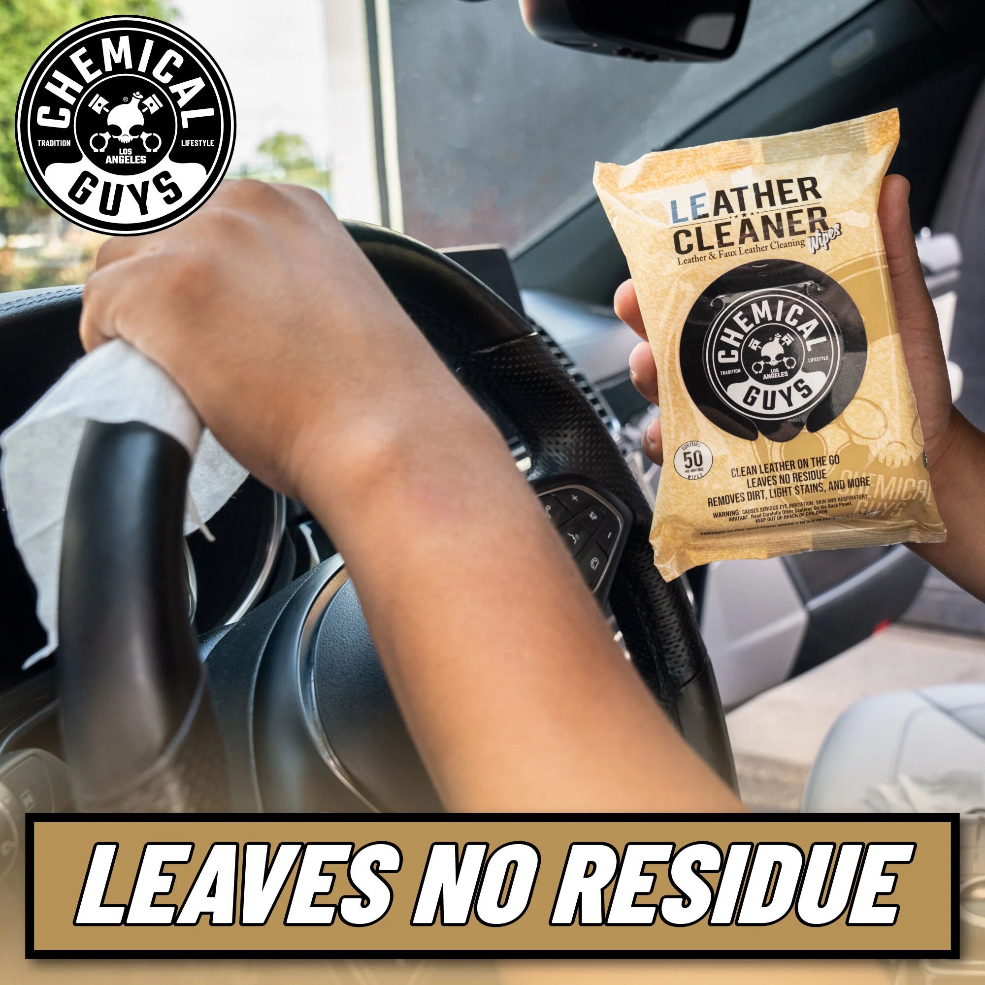 Chemical Guys Leather Cleaner Wipes - Image 8