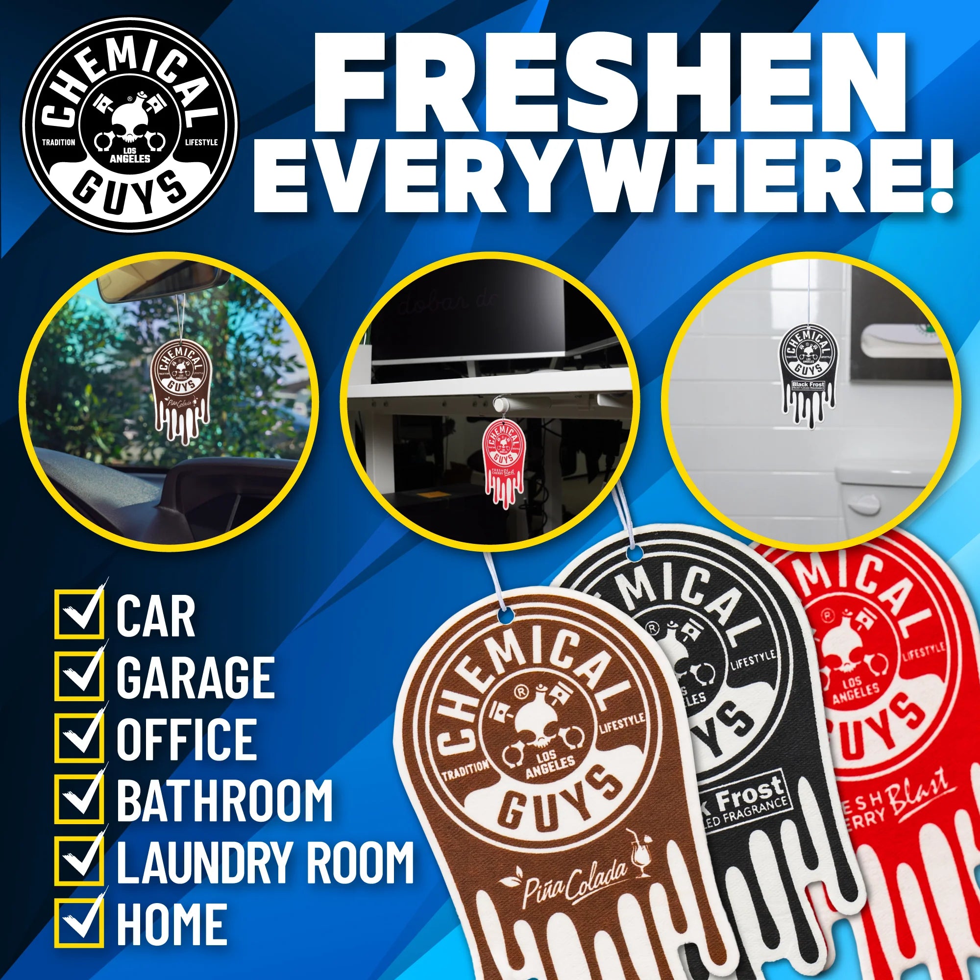 Chemical Guys Hanging Air Freshener Assorted 3-Pack - Image 2