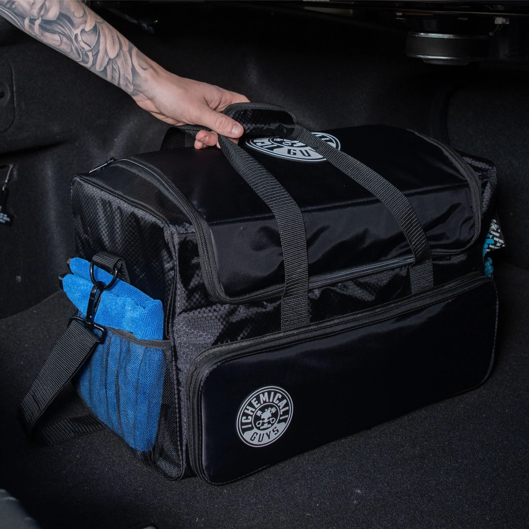 Chemical Guys Arsenal Range Trunk Organizer & Detailing Bag With Polisher Pocket - Image 14