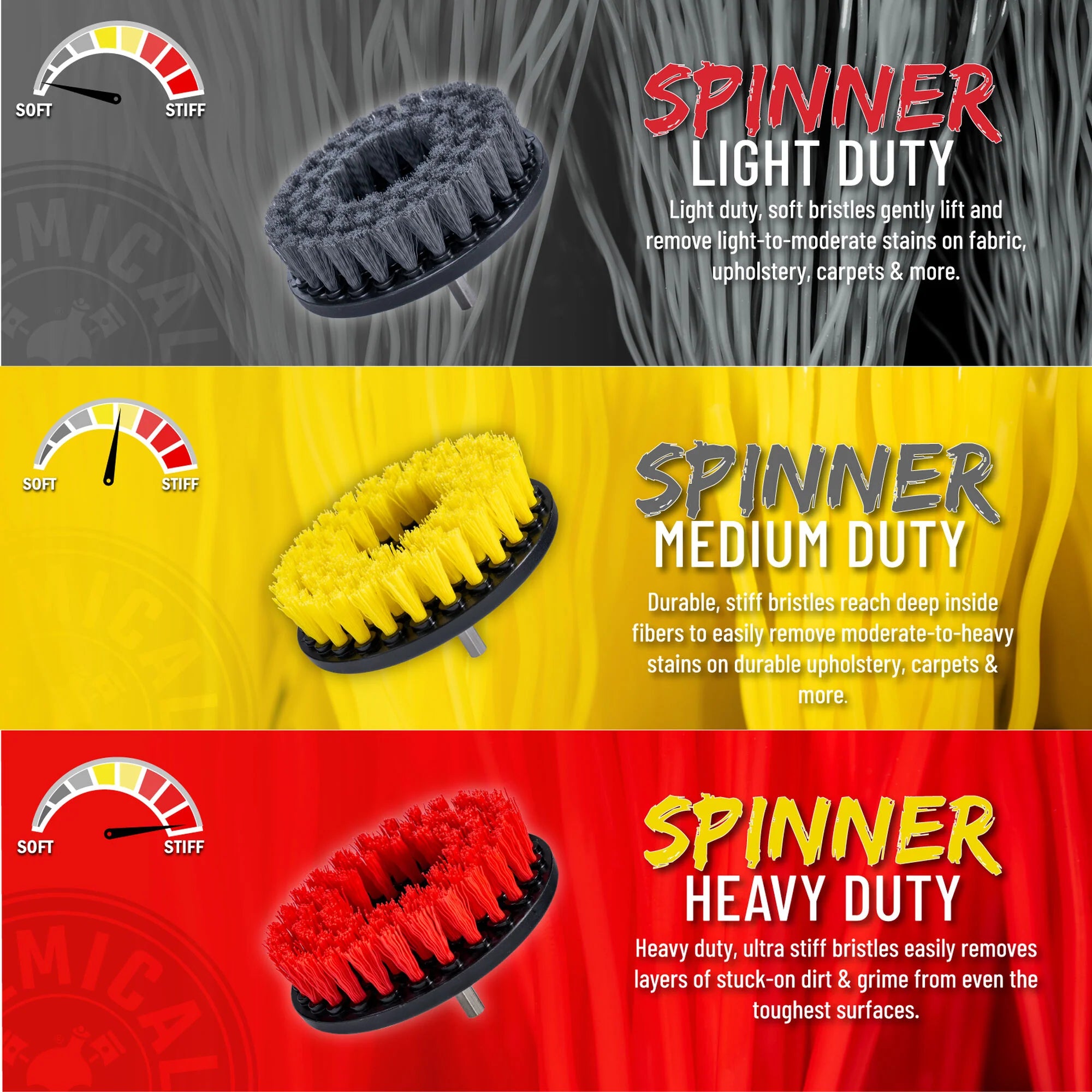 Chemical Guys Chemical Guys Spinner Multi-Surface Drill Brush, Light Duty - Image 3