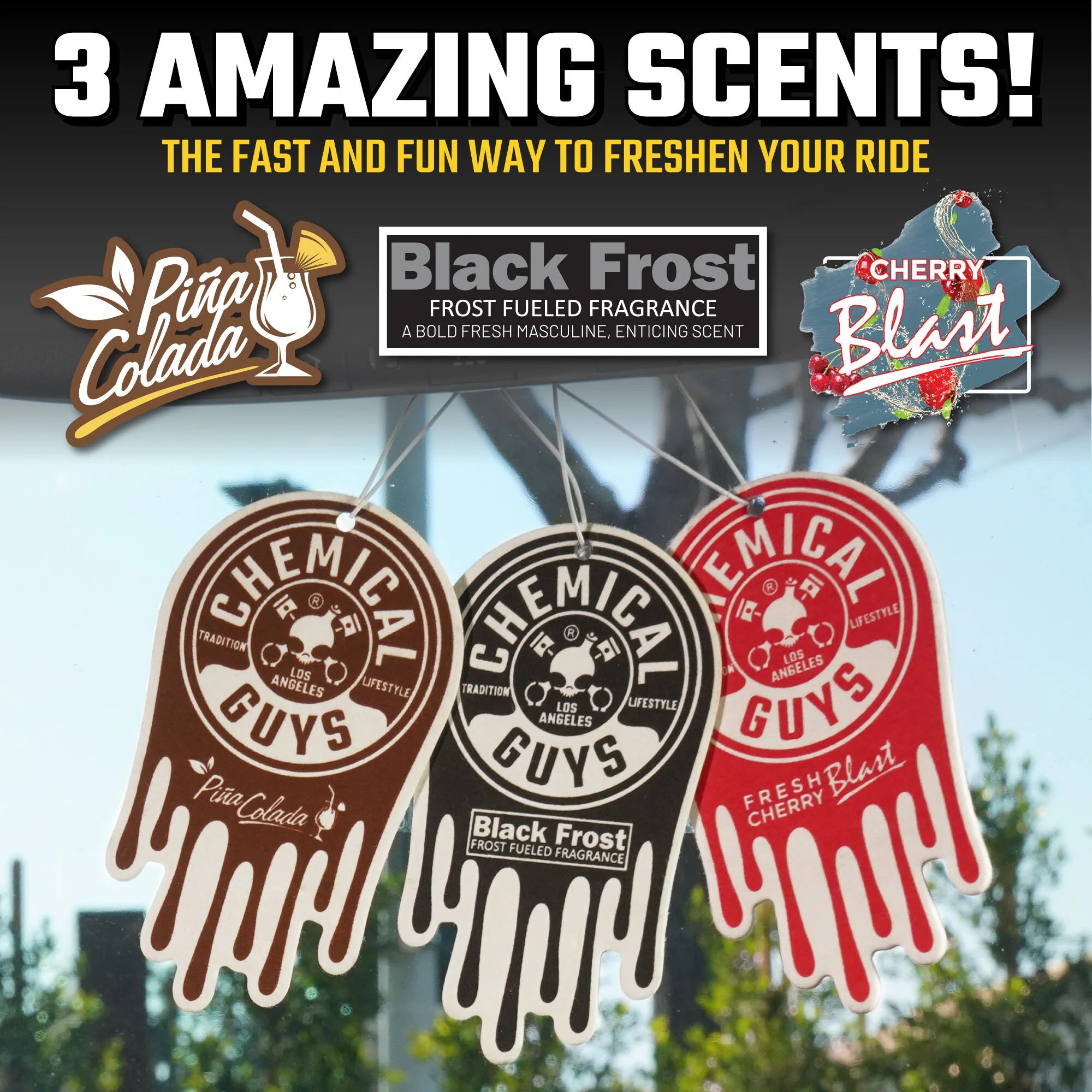 Chemical Guys Hanging Air Freshener Assorted 3-Pack - Image 5