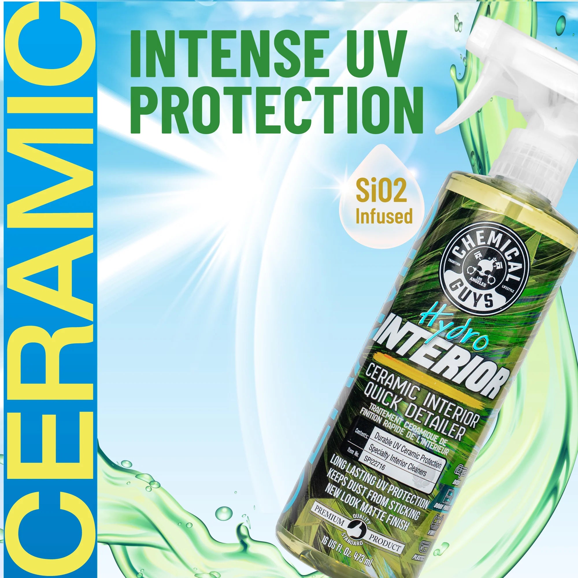 Chemical Guys HydroInterior Ceramic Quick Detailer - Image 5