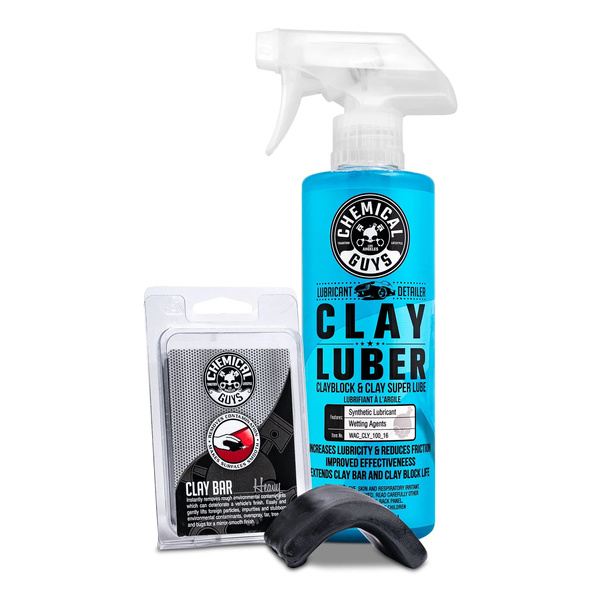 Chemical Guys Heavy Duty Clay Bar & Luber Synthetic Lubricant Kit Bundle