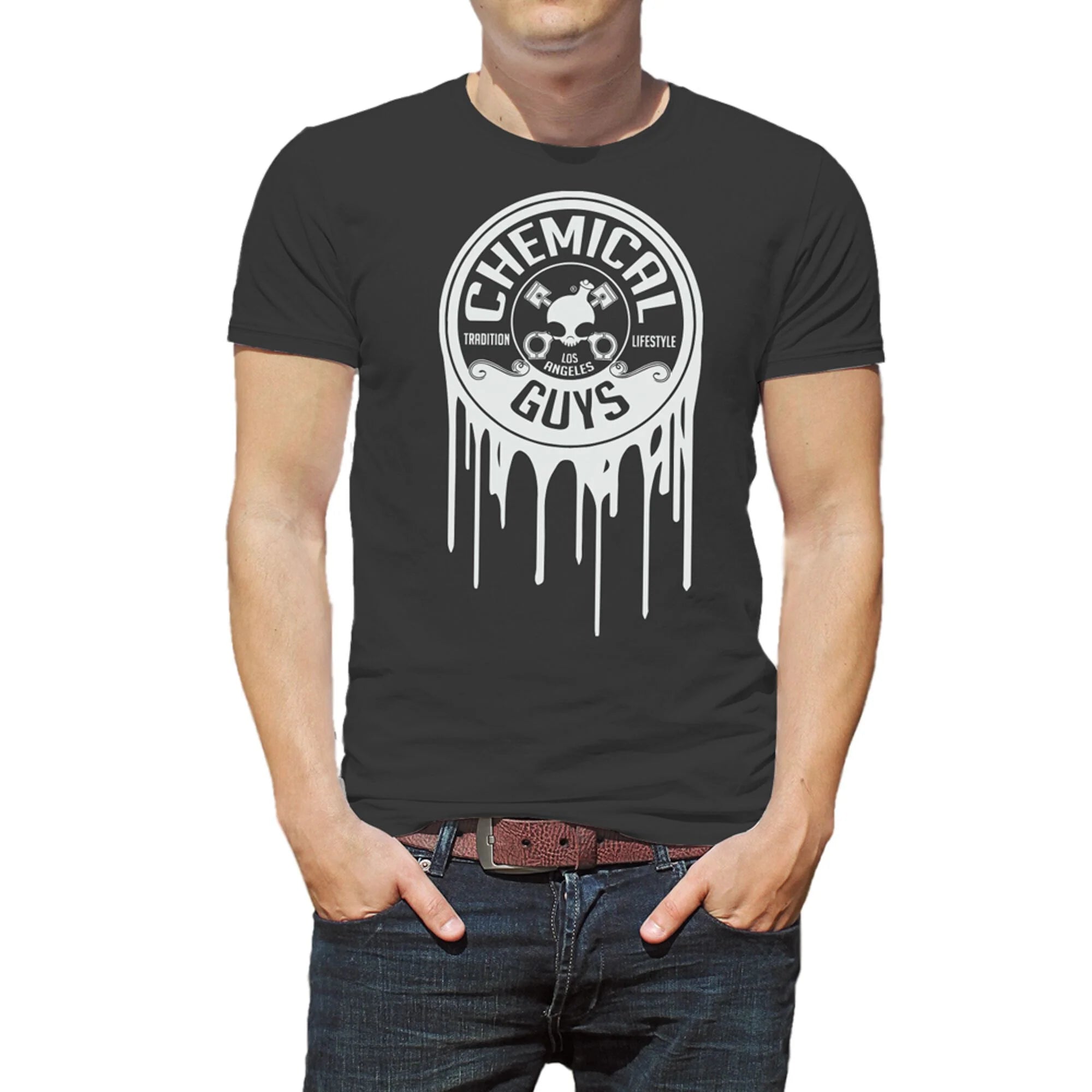 Chemical Guys White Dripping Logo T-Shirt, SEMA Edition