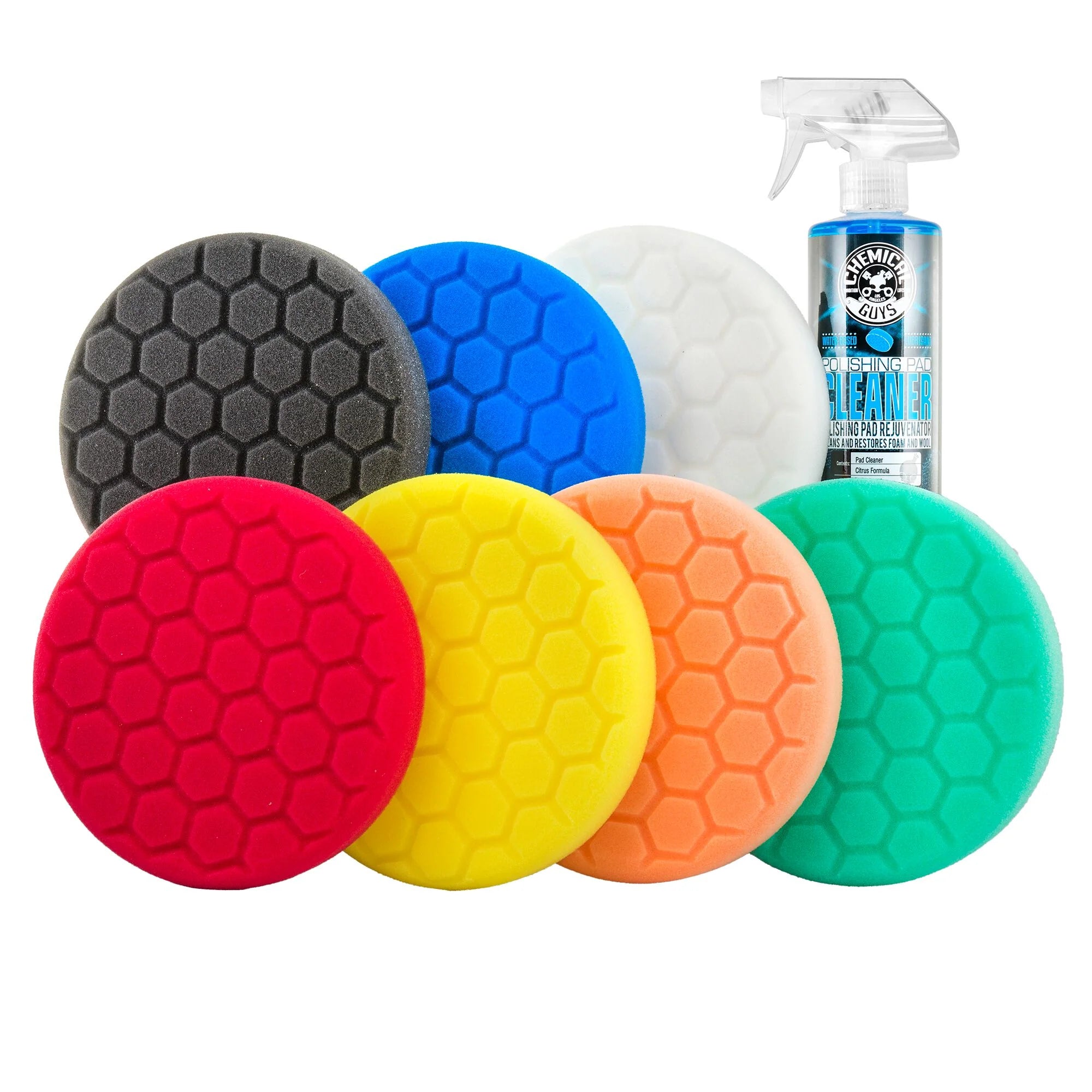 Chemical Guys Wax & Polish 6.5 Buffing Pad Variety Pack w/Polishing Pad Cleaner